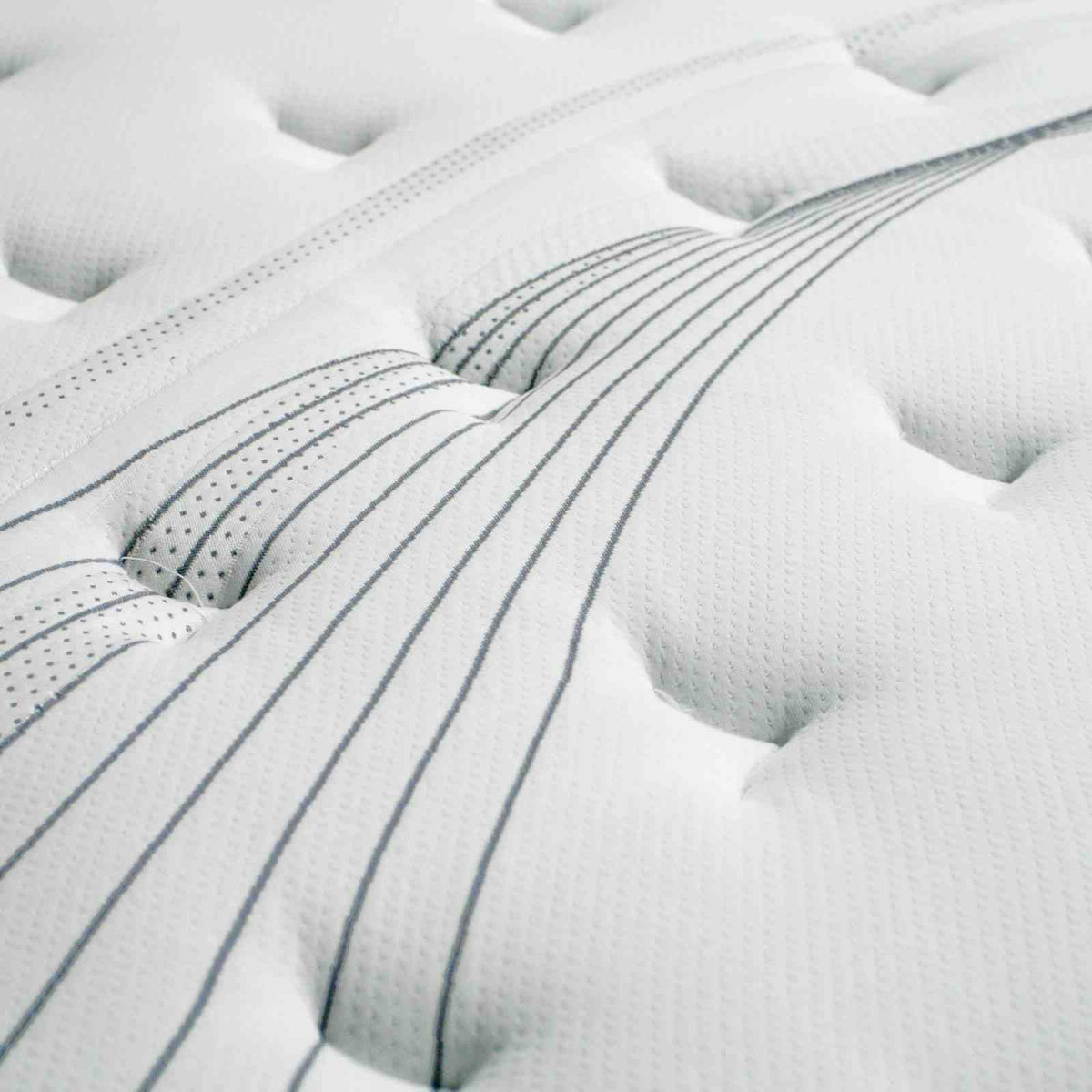 Afton 12" Euro Box Top Pocket Coil Mattress - Medium Plush with Foam-Encased Edge Support – White & Gray, view 2