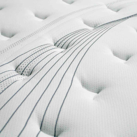 Afton 12" Euro Box Top Pocket Coil Mattress - Medium Plush with Foam-Encased Edge Support – White & Gray, view 2