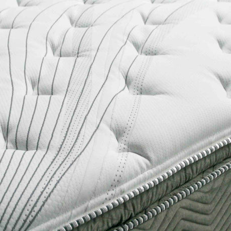 Stormin 13" Euro Pillow Top Hybrid Mattress - Individually Wrapped Pocket Coils with Foam Edge Support – White & Gray, view 2