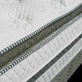 Siddalee 16" Euro Pillow Top Hybrid Mattress - Individually Wrapped Pocket Coils – White & Gray, view 3