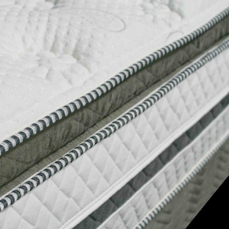Siddalee 16" Euro Pillow Top Hybrid Mattress - Individually Wrapped Pocket Coils – White & Gray, view 3