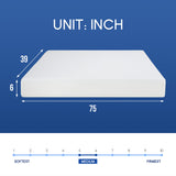 Artemisia Plush Memory Foam Mattress in a Box - 6", 8", 10" or 12", CertiPUR-US Certified – White, view 10