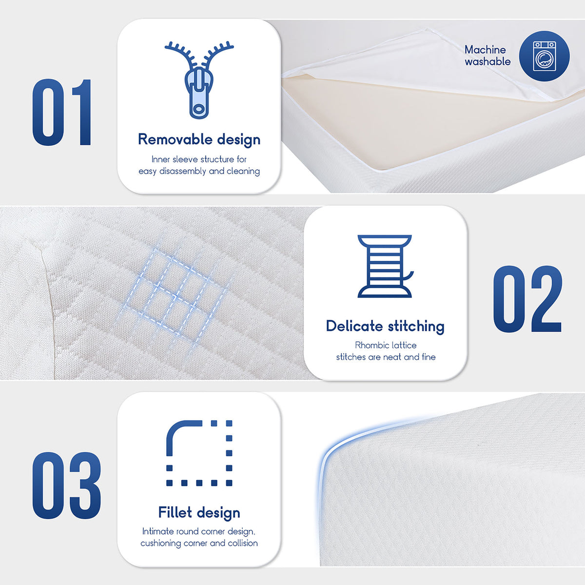 Artemisia Plush Memory Foam Mattress in a Box - 6", 8", 10" or 12", CertiPUR-US Certified – White, view 12