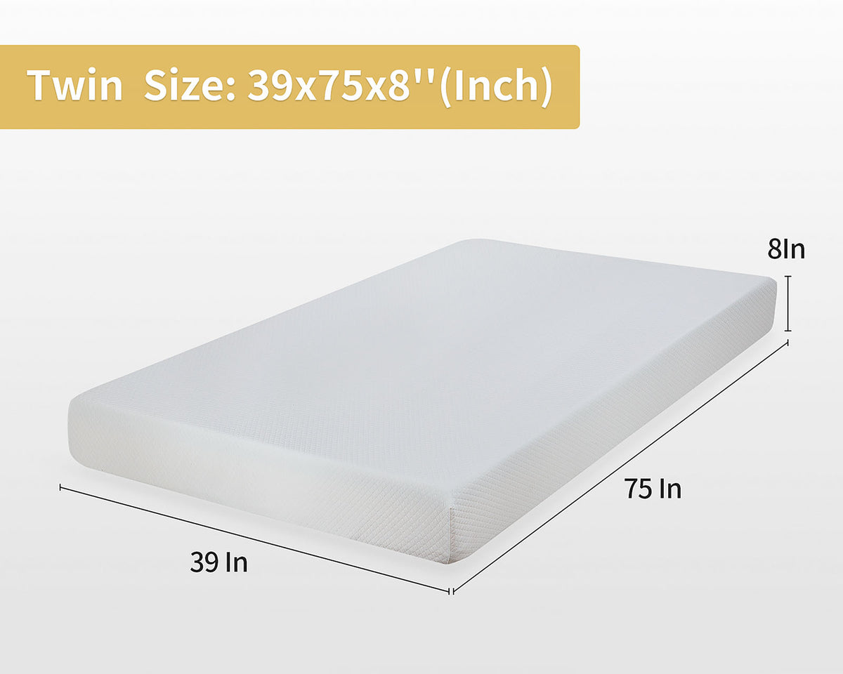 Artemisia Plush Memory Foam Mattress in a Box - 6", 8", 10" or 12", CertiPUR-US Certified – White, view 18