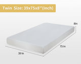 Artemisia Plush Memory Foam Mattress in a Box - 6", 8", 10" or 12", CertiPUR-US Certified – White, view 18