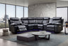 Dona leather power reclining sectional with speakers and LED lights