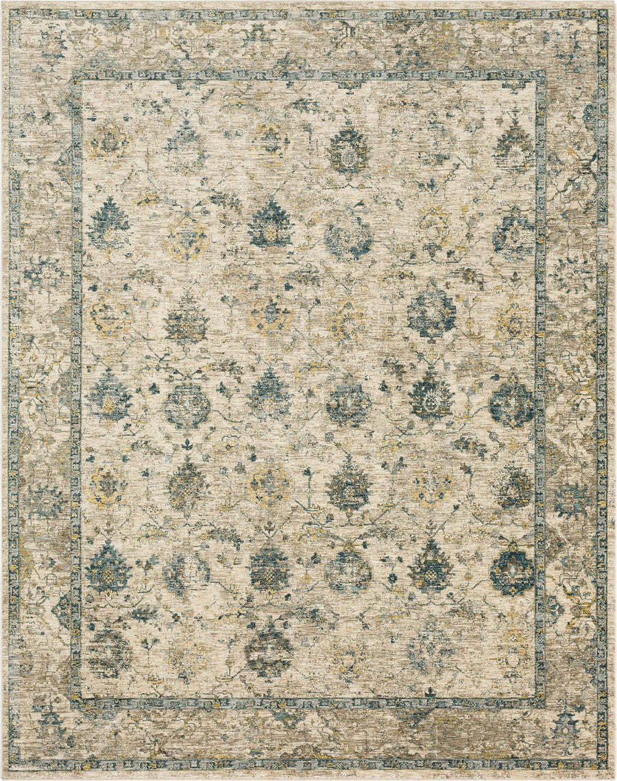 Karastan Marash Darica Cream Traditional Area Rug - Machine Woven Polyester, Made in Turkey