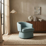 Kristen Chenille Upholstered Rolling Desk Chair with Hidden Casters - Contemporary Office Seating