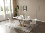 109 Extendable Ceramic Top Dining Table & Chair Sets