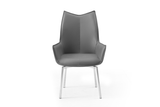 9422 Extendable Grey Ceramic Dining Table & 1218 Swivel Chairs