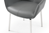 9422 Extendable Grey Ceramic Dining Table & 1218 Swivel Chairs