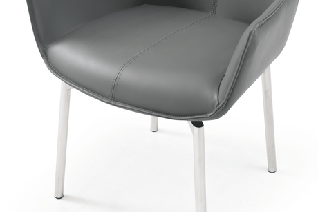 9422 Extendable Grey Ceramic Dining Table & 1218 Swivel Chairs