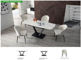 109 Extendable Ceramic Top Dining Table & Chair Sets