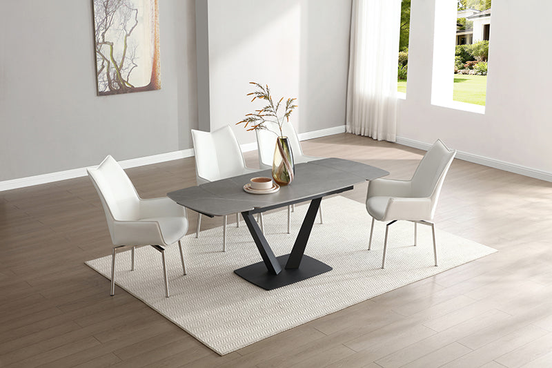 109 Extendable Ceramic Top Dining Table & Chair Sets