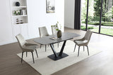109 Extendable Ceramic Top Dining Table & Chair Sets