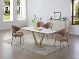 109 Extendable Ceramic Top Dining Table & Chair Sets