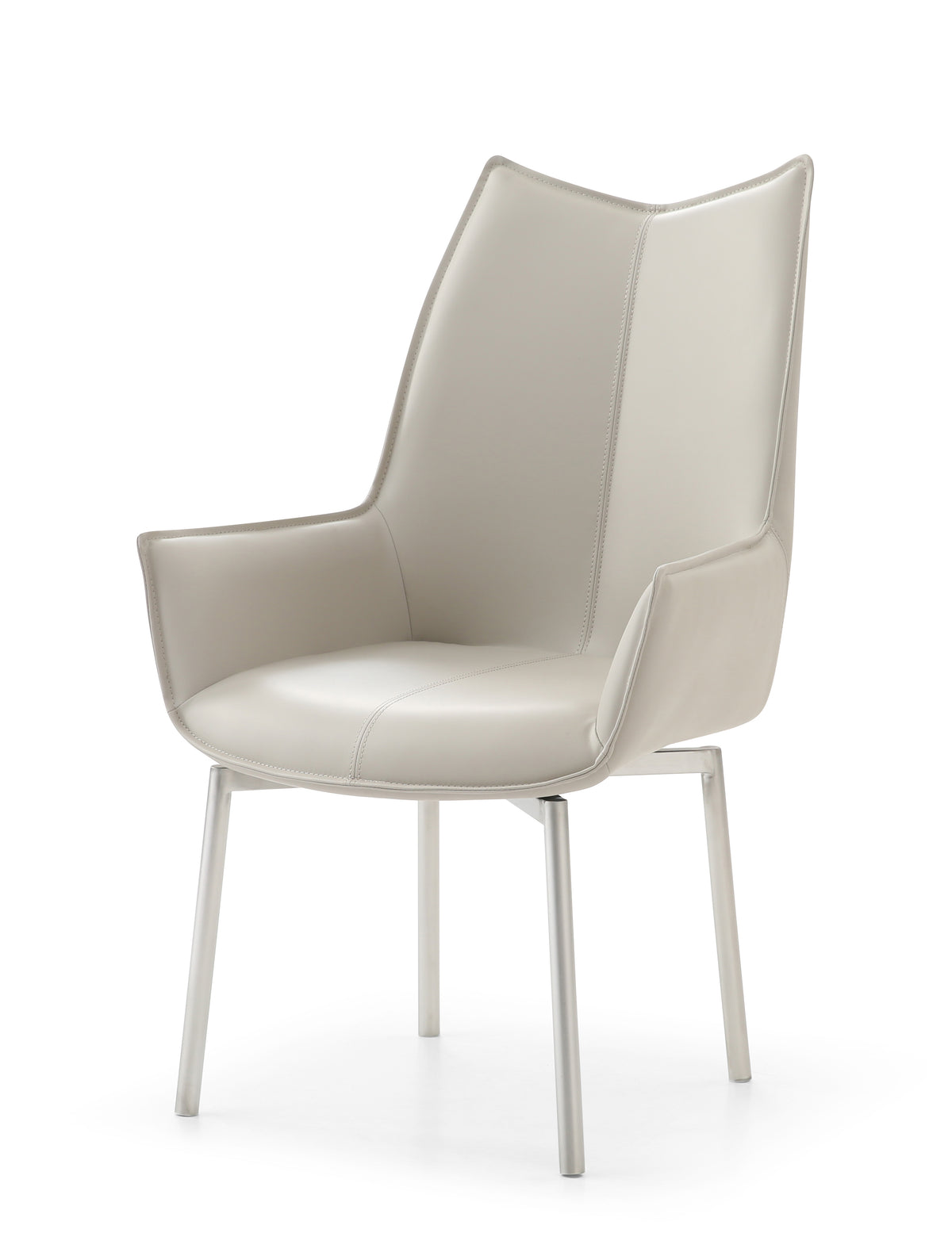 9113 Extendable White Ceramic Top Dining Table & 1218 Swivel Chair Sets