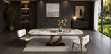 9646 Extendable Ceramic Top Dining Table & 1564 Chairs