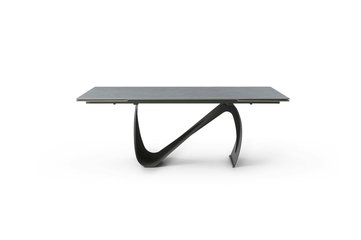 9087 Extendable Ceramic Top Dining Table & Swivel Chair Sets