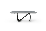 9087 Extendable Ceramic Top Dining Table & Swivel Chair Sets