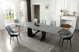 9087 Extendable Ceramic Top Dining Table & Swivel Chair Sets