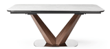 9188 Extendable Ceramic Top Dining Table & Swivel Chair Sets