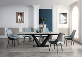 9189 Extendable Ceramic Top Dining Table & Chair Sets