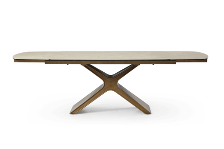 9368 Extendable Ceramic & Glass Top Dining Table & Chair Sets