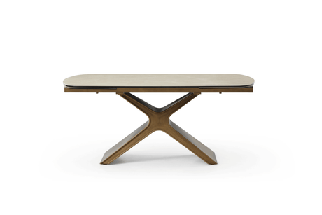 9368 Extendable Ceramic & Glass Top Dining Table & Chair Sets