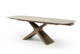9368 Extendable Ceramic & Glass Top Dining Table & Chair Sets
