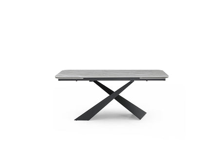 9422 Extendable Grey Ceramic Dining Table & 1218 Swivel Chairs