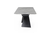 9422 Extendable Grey Ceramic Dining Table & 1218 Swivel Chairs