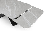 9422 Extendable Grey Ceramic Dining Table & 1218 Swivel Chairs
