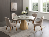 9493 Round Extendable Pedestal Dining Table & Chair Sets