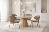 9493 Round Extendable Pedestal Dining Table & Chair Sets