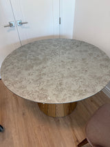 9493 Round Extendable Pedestal Dining Table & Chair Sets