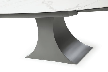 9035 Extendable Ceramic Stone Top Dining Table & 1254 Chair Set