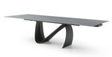 9087 Extendable Ceramic Top Dining Table & Swivel Chair Sets