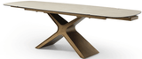 9368 Extendable Ceramic & Glass Top Dining Table & Chair Sets