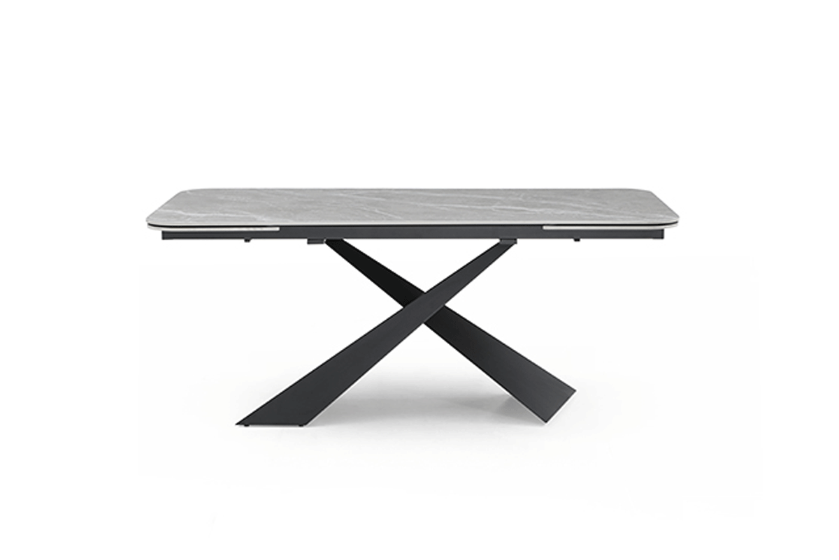 9422 Extendable Grey Ceramic Dining Table & 1218 Swivel Chairs