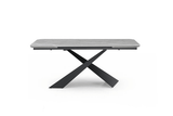 9422 Extendable Grey Ceramic Dining Table & 1218 Swivel Chairs