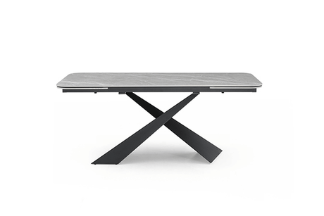 9422 Extendable Grey Ceramic Dining Table & 1218 Swivel Chairs