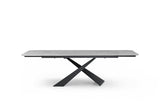 9422 Extendable Grey Ceramic Dining Table & 1218 Swivel Chairs