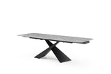 9422 Extendable Grey Ceramic Dining Table & 1218 Swivel Chairs