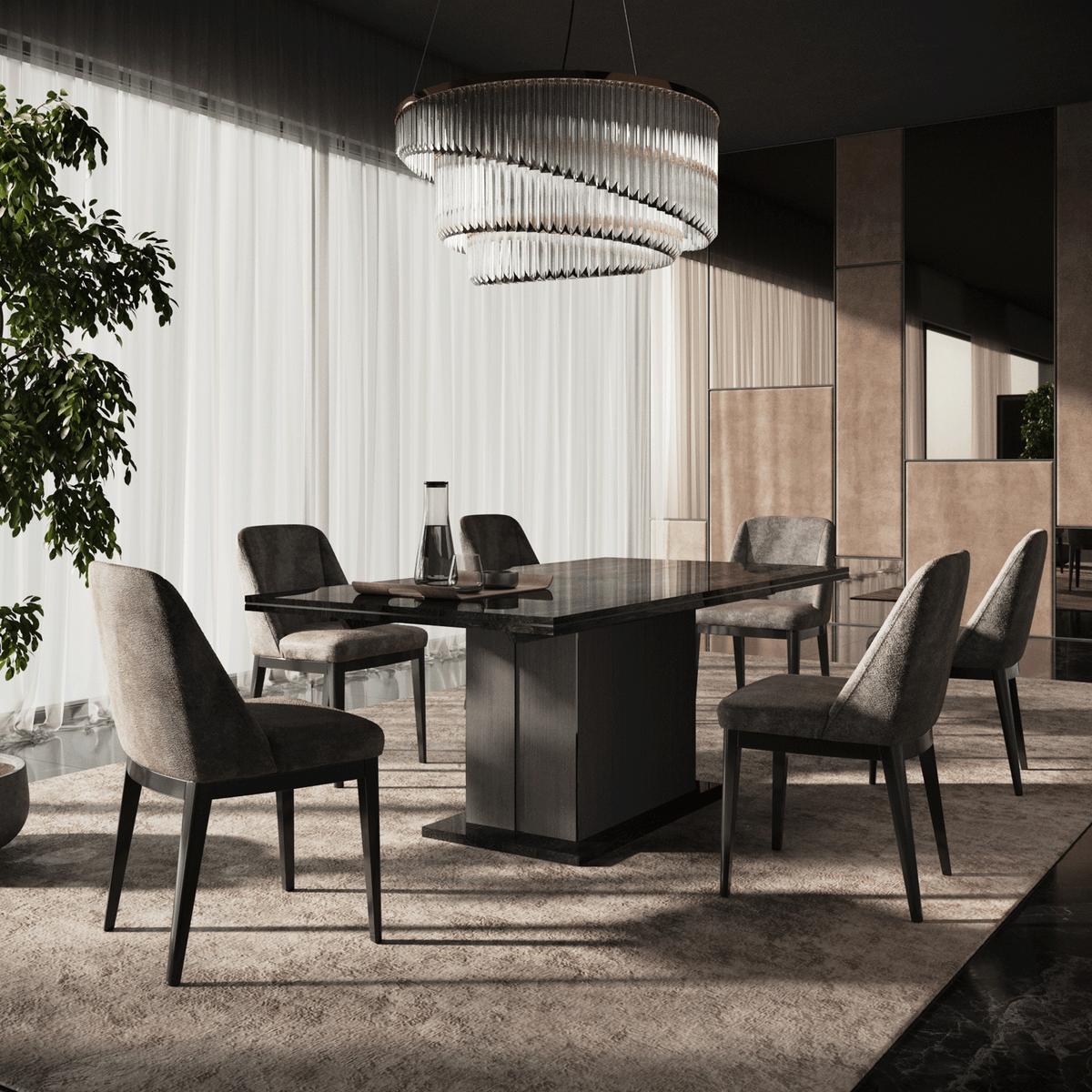 Krystal Modern Italian Dining Collection by Camelgroup