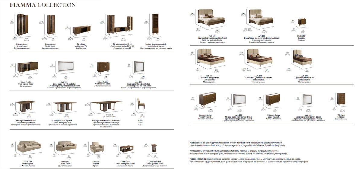 Fiamma Italian Dining Collection by Arredoclassic