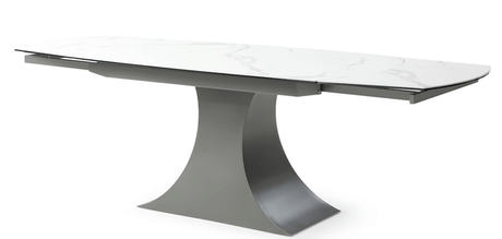 9035 Extendable Ceramic Stone Top Dining Table & 1254 Chair Set