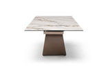 9305 Extendable Marble-Look Ceramic Dining Table & 1442 Chair Set