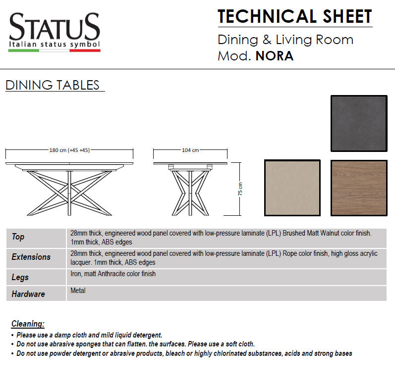Nora Italian Dining Collection by Status