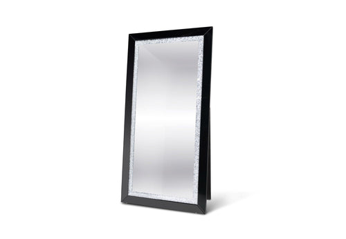 Nexus Full Length LED Standing Mirror with Crystal Accents - Modern Glam & Bedroom Accent